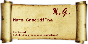 Mars Graciána névjegykártya